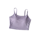 Top sportivo da donna con spalline sottili e coppa sagomata in nylon spandex per fitness corsa esercizio e allenamento 8