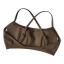 Top sportivo da donna con spalline sottili incrociate e schiena aperta con imbottiture e bordo elastico per yoga e fitness 6