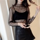 Top trasparente da donna con maniche lunghe 4