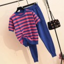 Top tricotat pentru femei și pantaloni de trening 5
