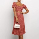 Top y falda con estampado floral para mujer B1099 4