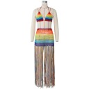 Top y falda de mujer de colores B1119 4
