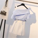 Top y falda de rayas para mujer 6