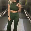 Top y pantalón corto de mujer B908 3