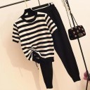 Top y pantalón de chándal de punto para mujer 4
