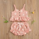 Top y short niña con flores 2