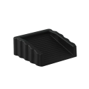 Tope de puerta de plástico en forma de cuña 6,2 x 6,2 x 2,5 cm Bloqueador de la parte inferior de la puerta Cuña de seguridad mate 1