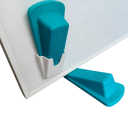 Tope de puerta de silicona de seguridad 12,4 x 12,4 x 3,5 cm Cuña antideslizante Tope de puerta Tope de suelo Seguridad de puertas en el hogar 5