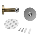 Tope de puerta magnético de acero inoxidable 40 x 74 x 55 mm Montaje en suelo y en pared Resistente a los arañazos Incluye tornillos y adhesivos 5