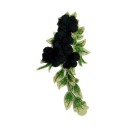 Toppa ricamata floreale 20 x 10 cm Applicazione decorativa in poliestere per abbigliamento toppa termoadesiva per vestiti giacche 1