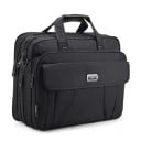 Torba na laptopa Elegancka torba robocza z przegrodami na zamek i przednią kieszenią Uchwyt do noszenia w ręku Materiał oxford i poliester 1