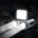 Torcia frontale ricaricabile da 900 lm IP66 USB C 1500 mAh 5 modalità di luce Luce rossa lampeggiante Cinghia elastica Torcia da testa per esterni 2