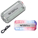 Torcia LED a clip JD-007 ricaricabile USB-C con clip girevole a 360° e modalità di lampeggio rosso e blu per la sicurezza 2