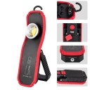 Torcia LED da lavoro COB 22 × 6,5 × 3 cm ricaricabile con gancio, magnete e funzione powerbank per officina e servizio 9