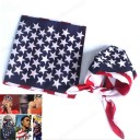 Tørklæde med amerikansk flagprint 3