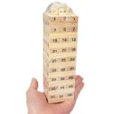Torre de madera con números 5