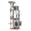 Torre per gatti 180x55x45 cm Albero interno alto per gatti Tiragraffi in sisal Amaca Struttura di arrampicata Piattaforma spaziosa 2