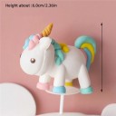 Tortendeko Einhorn 6 cm Figur mit Horn und bunter Mähne Tortendeko für eine Geburtstagsfeier oder Party 2