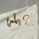 Tortendekoration mit Fragezeichen 8,7 x 6,3 cm Tortendekoration zur Verkündung des Babygeschlechts 3