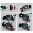 Tosaerba a batteria da 9 pollici con testa regolabile, motore brushless 18–21V, asta telescopica 120 cm, blu, per giardino 9