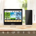 Touchscreen Weather Station with 5.9" LCD Display Thermometer Hygrometer Dew Point Heat Index Alarm Wall or Table Mount Wireless Sensor Included 3