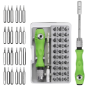 Tournevis avec 32 embouts magnétiques Tournevis à longueur réglable Ensemble d'embouts pour tournevis 32 pcs 1
