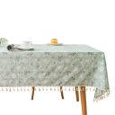 Tovaglia in cotone con motivo floreale 140 x 140 cm Decorazione elegante per la tavola da pranzo Vari colori Tessuti per cucina e tavola 6