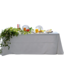 Tovaglia in satin monocolore 145 x 180 cm Tovaglia lucida per occasioni festive Decorazione per matrimoni e celebrazioni Elegante copertura Tavolo in diverse colorazioni 4