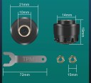 TPMS Bluetooth 5.0 do samochodu i motocykla Zestaw 2 zewnętrznych czujników 0–8 bar monitorowanie ciśnienia i temperatury opon 3