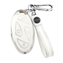 TPU etui til fjernbetjening 5 knapper med nøglering til Hyundai IONIQ 6, Grand Prix GN7, Kona 7