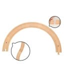 Trä rörlig kurva 63 x 4 x 1,3 cm Flexibelt spårdel Smidig formning av räls Utvidgning av tågbana Flexibelt anslutningselement 1