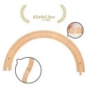 Trä rörlig kurva 63 x 4 x 1,3 cm Flexibelt spårdel Smidig formning av räls Utvidgning av tågbana Flexibelt anslutningselement 2