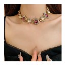 Traditionell halsband 33,6 cm Kopparlegering Lyxiga smycken för kvinnor Elegantisk modeaccessoar för bröllop fest sociala evenemang 2