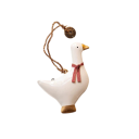 Traditionelles Set 2 Stück Metall Weihnachtsanhänger Gans Handbemalte hängende Dekorationen für den Baum Stilvolles festliches Geschenk 2