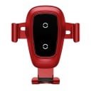 Trådløs biloplader med mobiltelefonholder Standard Qi Effekt 10 W ABS og aluminium legering 11,3 x 10,3 x 9,8 cm Micro USB 1