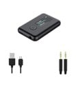 Trådlös bluetooth-adapter för ljudöverföring med skärm Bluetooth 5.0 Räckvidd 10 m 3,5 mm jackuttag och Micro USB Kablar i paketet 2