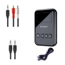 Trådløs bluetooth audioadapter med skærm Bluetooth 5.0 Rækkevidde 10 m Batteri 300 mAh Driftstid 6 til 8 timer Kabler til 3,5 mm jack og RCA i pakken 2