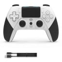 Trådløs Bluetooth-controller til PS4 PS4 Pro og PS4 Slim samt PC med en batterilevetid på 8–10 timer og touchpanel i hvid-sort design 1
