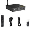Trådløs bluetooth digital forstærker med HiFi dekoder og fjernbetjening Bluetooth 5.0 Optisk og koaksial port RCA og USB stik 4