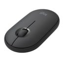 Trådløs flad mus i oval form Tilslutning via USB-modtager 2,4 GHz eller Bluetooth Opløsning 1000 DPI Tre knapper Strømforsyning med AA-batteri 6