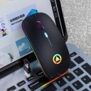 Trådløs genopladelig mus med farvet LED-belysning Tilslutning via USB-modtager Opløsning 1600 DPI Batterilevetid 7 dage Opladning på 2 timer 7