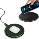 Trådløs hurtigoplader 30W sort med LED-indikator 1m Type C-kabel i pakken stabil hurtig telefonopladning kompatibel med flere mærker 5