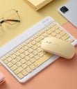 Trådløs mini-tastatur med Bluetooth-forbindelse Tynd kompakt konstruktion Lithiumbatteri QWERTY-layout Ø-taster 8