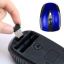 Trådlös mus för dator och bärbar dator med USB-mottagare 2,4 GHz Upplösning upp till 1600 DPI Räckvidd 10 m Sidoknappar Drivs av 2x AAA 9