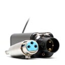 Trådløs sender og modtager XLR til mikrofoner Rækkevidde op til 30 m Frekvensområde 40 Hz til 18 kHz Strømforsyning med AA-batterier Jack-adapter 4