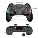 Trådlös spelkontroll för Nintendo Switch, svart med blåröda detaljer, 6-axligt gyroskop, vibration, batteritid upp till 8 timmar 3