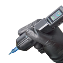 Trådløs tatoveringspen 13,6 x 3,4 cm sort lydløs tatoveringsmaskine 12 V 10500 o/min justerbar slaglængde LCD-skærm USB-C opladning 2