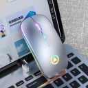 Trådlös uppladdningsbar mus med färgglad LED-belysning Anslutning via USB-mottagare Upplösning 1600 DPI Batteritid 7 dagar Laddning på 2 timmar 9