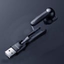 Trådløst handsfree headset med mikrofon til telefonopkald og musikafspilning Bluetooth 5.0 Rækkevidde 10 m USB-oplader USB-C adapter Sort 1