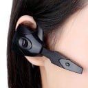 Trådløst headset til øret med mikrofon til opkald og musik Bluetooth 5.0 Batterilevetid 6 timer Rækkevidde 10 m Lydstyrkekontrol Sort 2